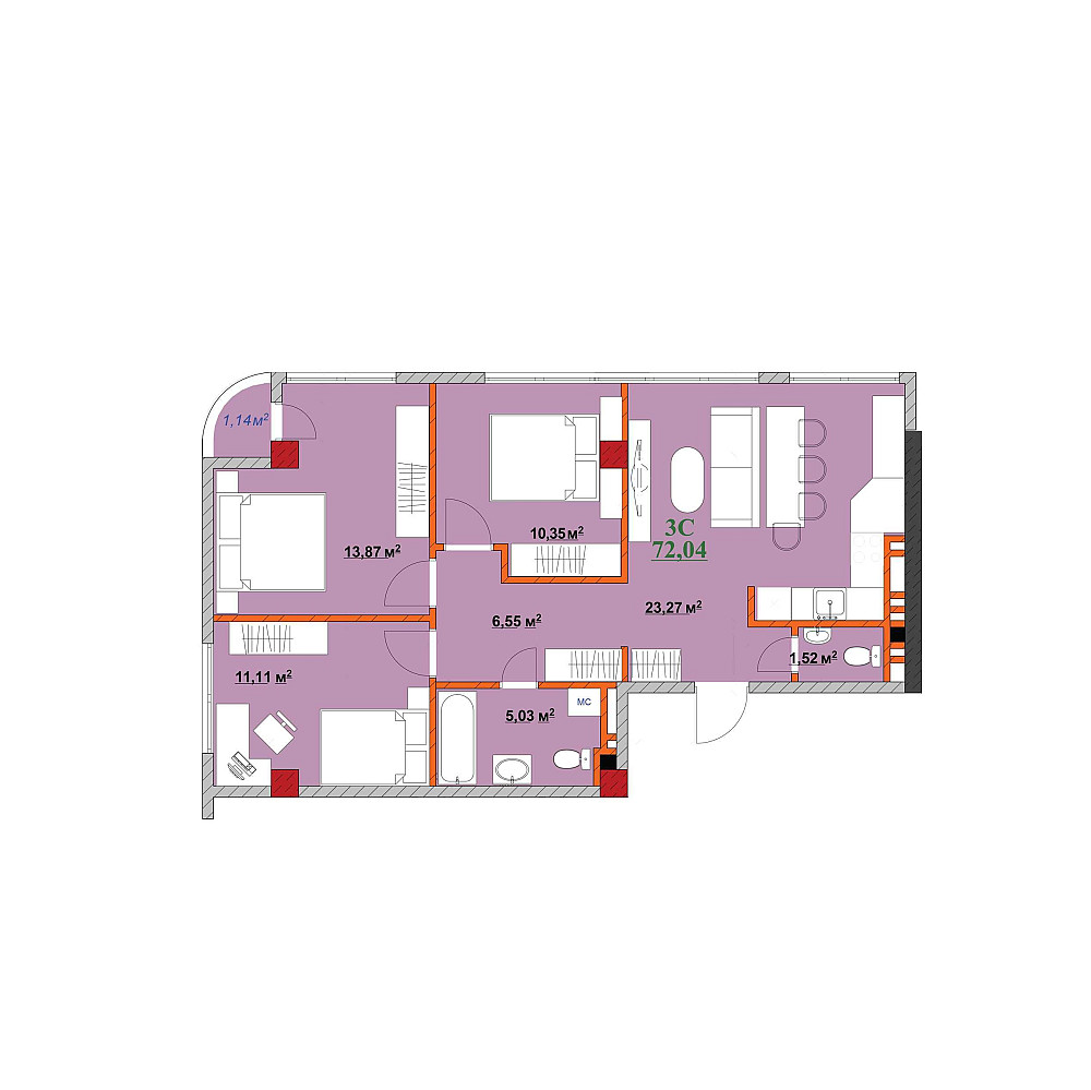 ВИДОВА 3к квартира, зданий будинок, готова до ремонту Івано-Франківськ - зображення 3