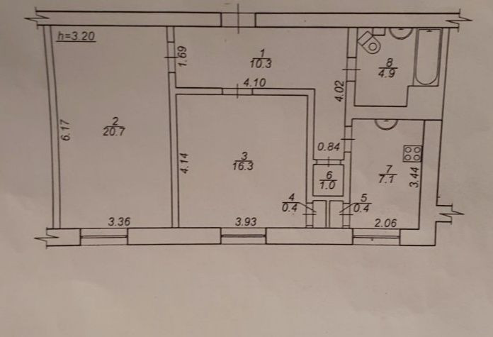 Двокімнатна квартира по площі,як трикімнатна Сумы - изображение 3