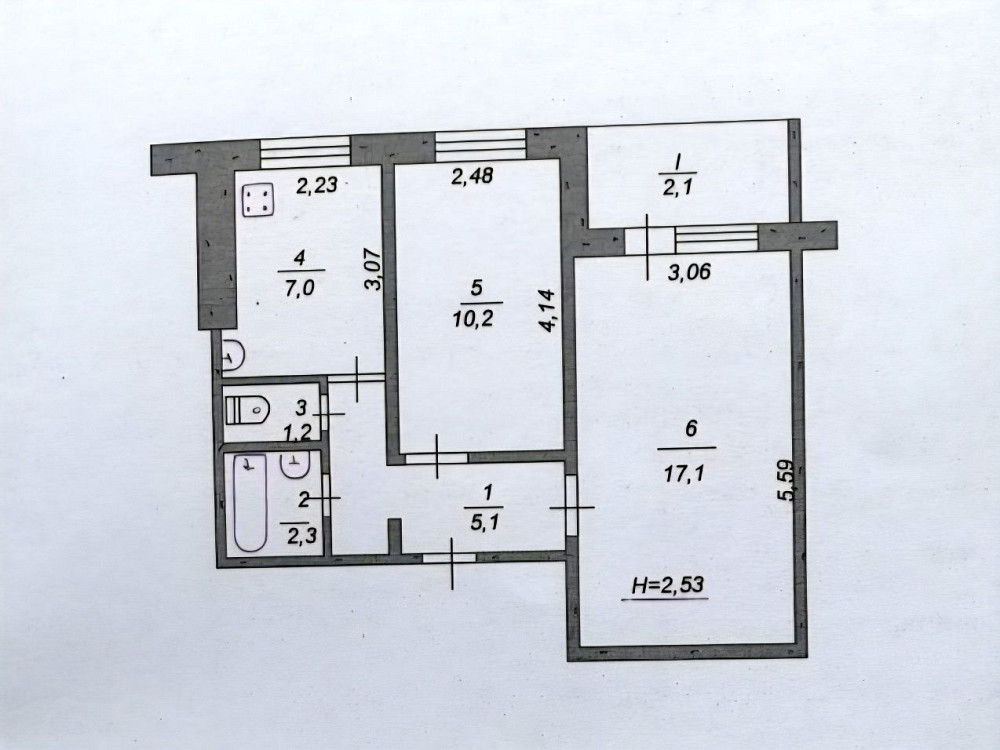 2 комнатная ул. Содружества, 47 рядом Юбилейная Кривой Рог - изображение 3