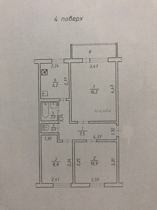 Продається трикімнатна квартира у Вараші Вараш - изображение 7