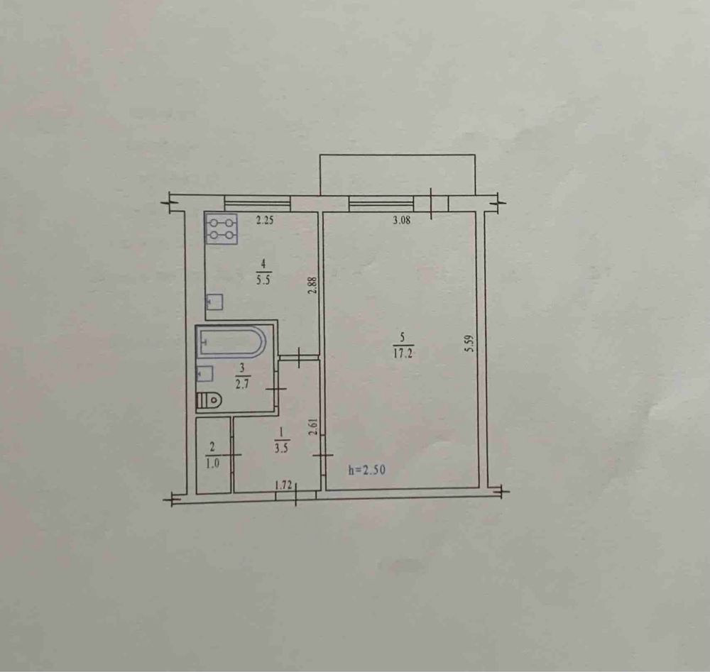 Продам 1 комнатную квартиру на Половках Полтава - изображение 1