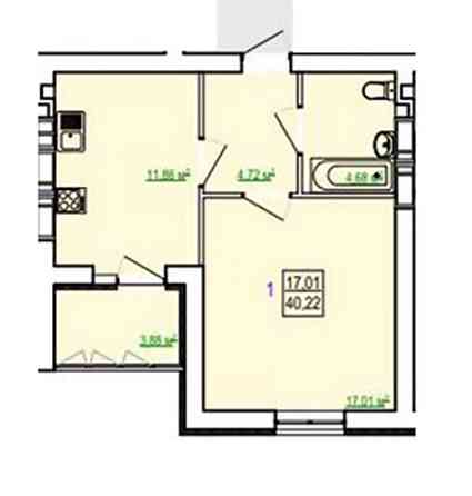 Продам однокомнатную в новострое ЖК Сказка дом 19.L Харьков