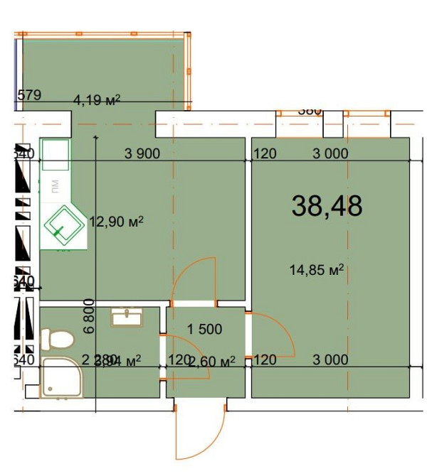 Продається 1 кімнатна квартира в м.Калуш Калуш - зображення 1