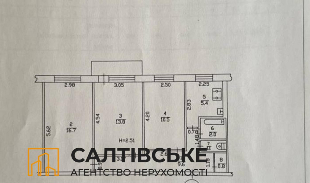 ЮЛ-8092 Продам 3к квартиру на Салтовке ТРК Украина 604 м/р Харьков - изображение 8
