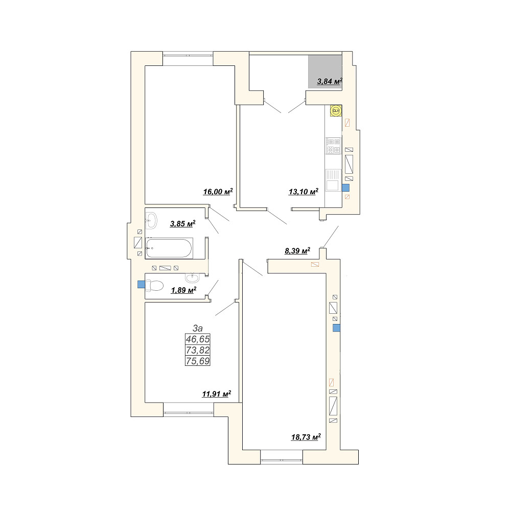 Простора 3к квартира в збудованованому будинку, Ленкавсього, озеро Івано-Франківськ - зображення 4