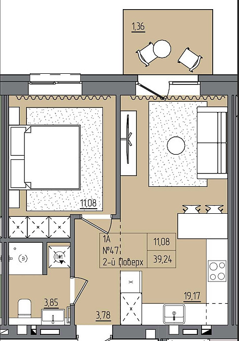 Продаж однокімнатної квартири від забудовника Ровно - изображение 2