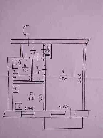 Продам 1 ком квартиру на Черемушках Кам`янське (Запорізька обл.)