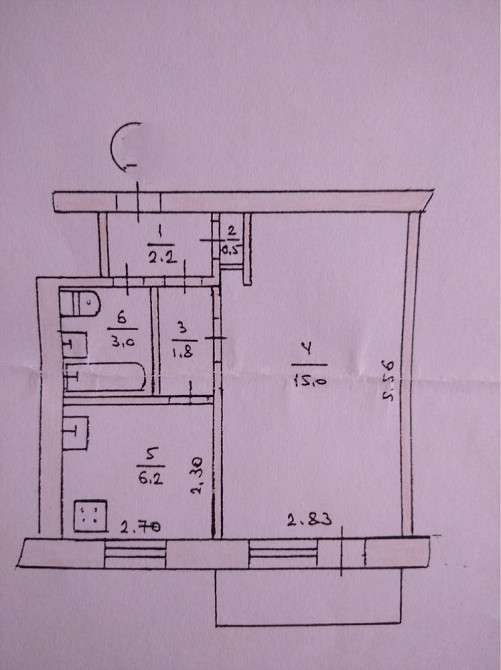 Продам 1 ком квартиру на Черемушках Кам`янське (Запорізька обл.) - зображення 3