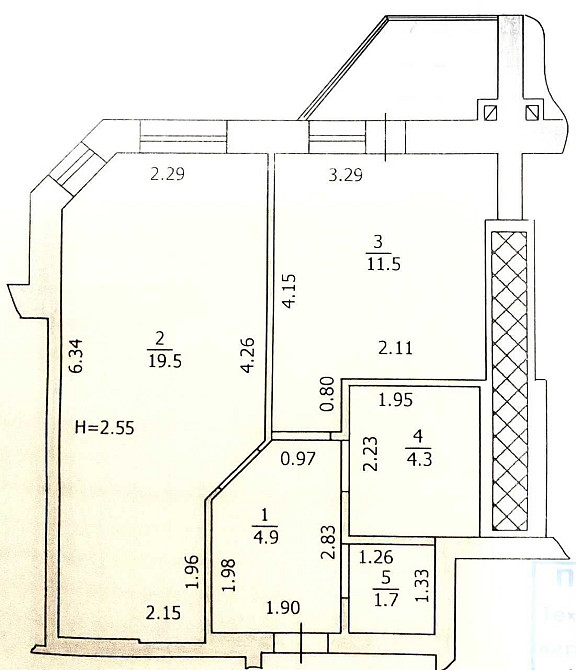 Породаж 1 кімн 45,1 кв.м ЖК Святопетрівський, вул. Теплична 38, Торг Святопетрівське (Києво-Свят.р-н) - зображення 3