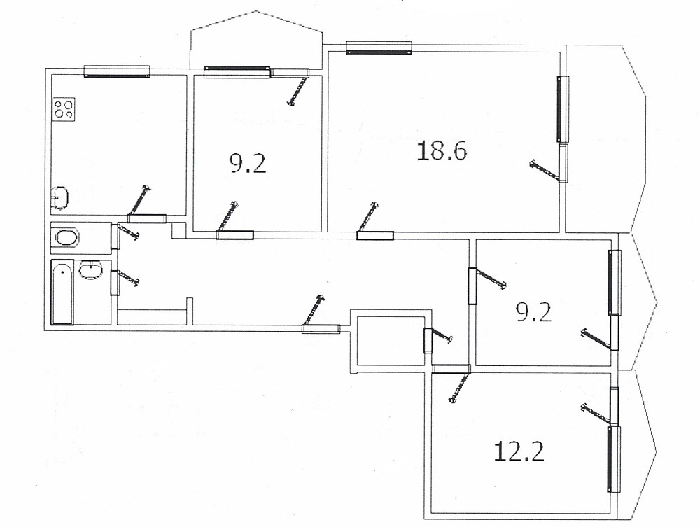Таирова. Королева / Вильямса. 4 комн.  84 м. 8 эт /  16 этаж. Одесса - изображение 6