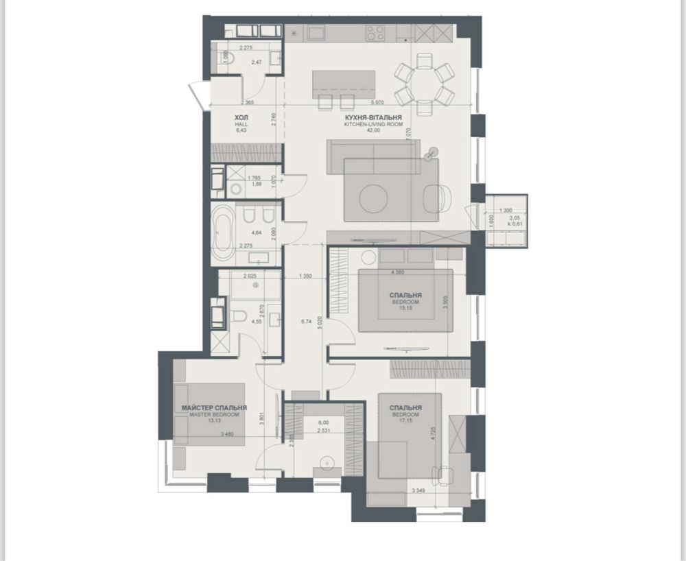 Без% ЖК Тринити Trinity 121 м2 Тютюнника 39/2 Печерськ центр Київ - зображення 1