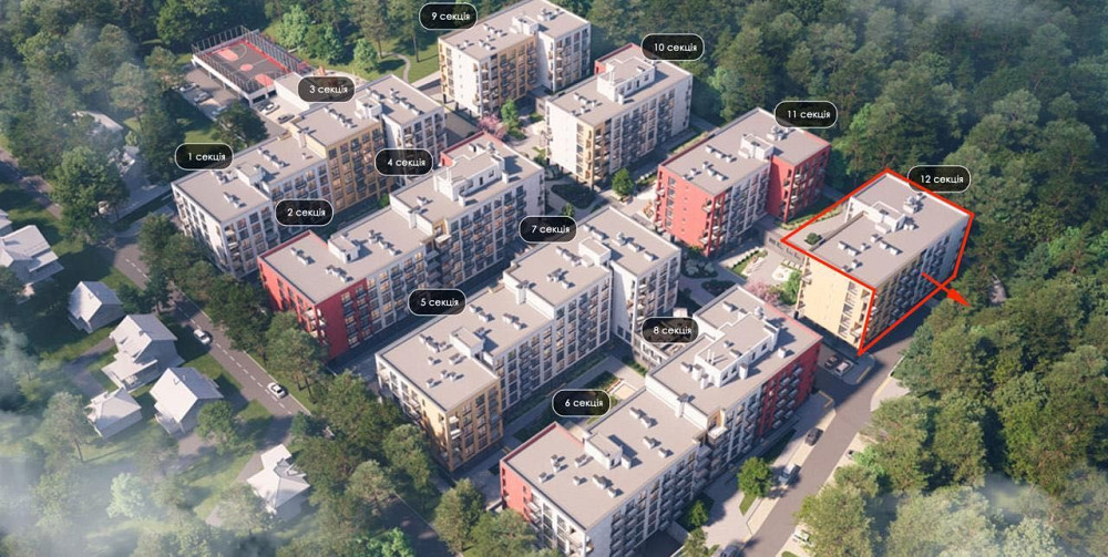 продаж 3к квартири ЖК Грінвуд-3 Прямий вид на ліс Перепоступка БЕЗ % Брюховичі - зображення 1