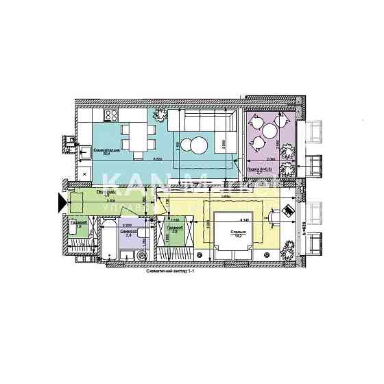 Продаж 1к квартири 50,1 м² в будинку покращеного формату ЖК Файна Таун Київ