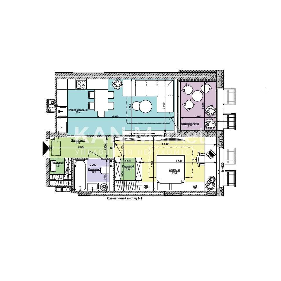 Продаж 1к квартири 50,1 м² в будинку покращеного формату ЖК Файна Таун Київ - зображення 2