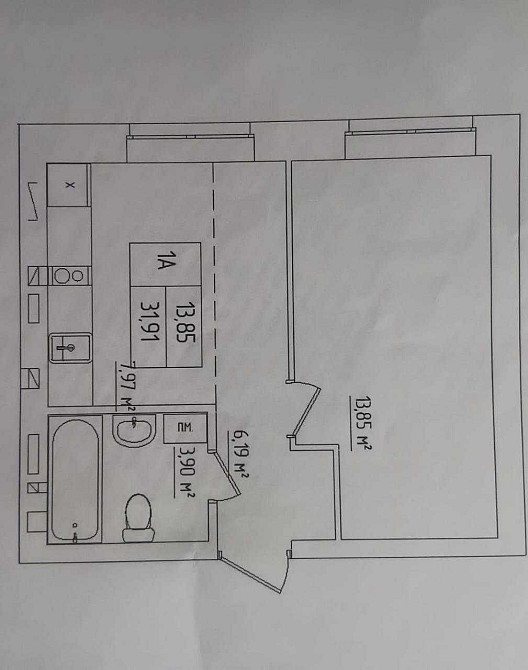 Продається 1-кімнатна квартира в новобудові Ровно - изображение 1