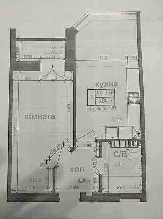 Продам 1-кімнатну квартиру, Зазим’я (вул. Придорожна, 3) 41,4 квадрати Зазимье