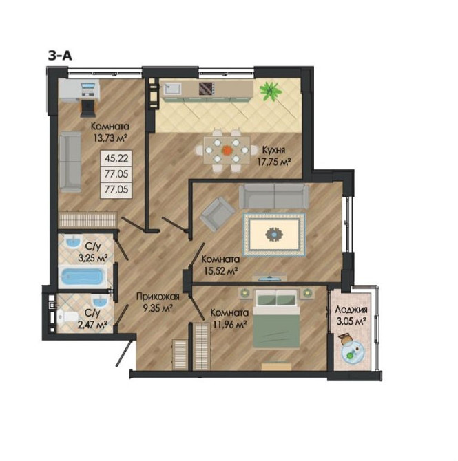 Продам 3-х комнатную квартиру в новом доме. Рассрочка.  Без комиссии Одесса - изображение 7