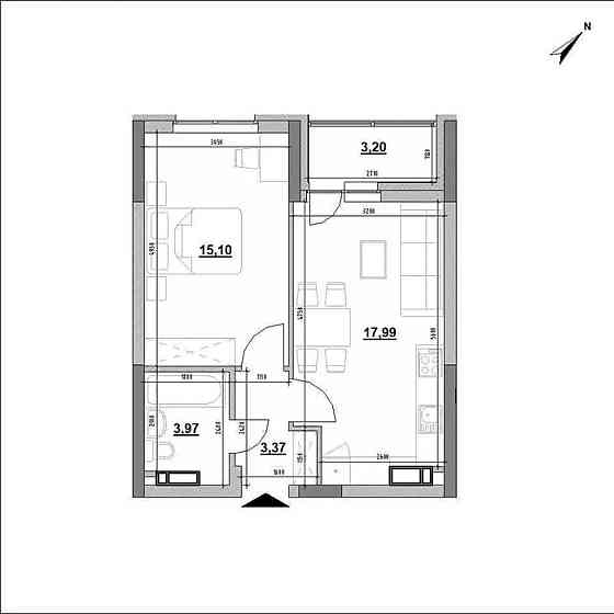 Топ-Ціна! 1-кімнатна квартира 44м2 в ЖК Ok`Land! Київ