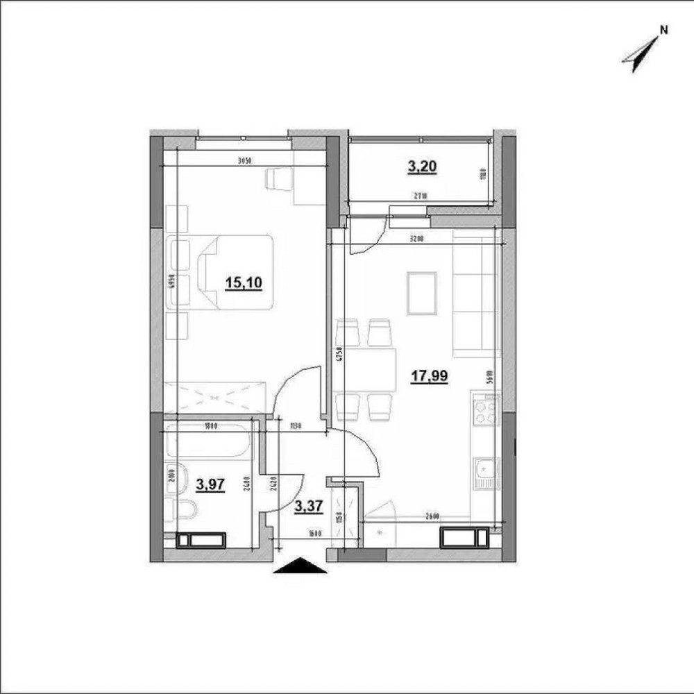 Топ-Ціна! 1-кімнатна квартира 44м2 в ЖК Ok`Land! Київ - зображення 5