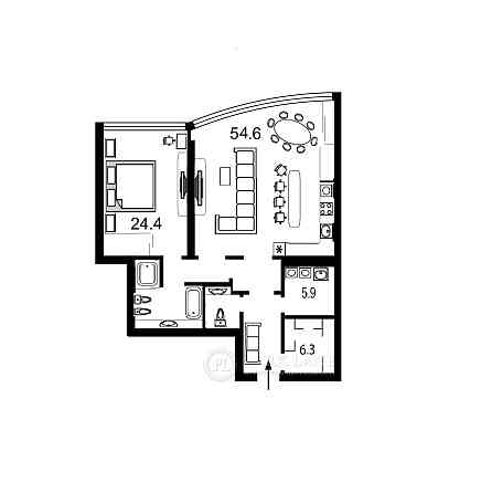 оренда квартири без% 123м ремонт Кловський Спуск 7 ЖК Carnegie Tower Киев