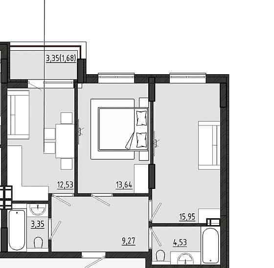 Продам 2-х комнатную квартиру в новом доме у моря Одесса