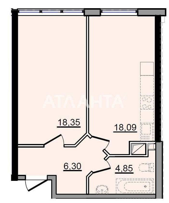 Продажа 1 к квартиры в 54 Жемчужина, большая площадь 48м2 Крижанівка - изображение 8