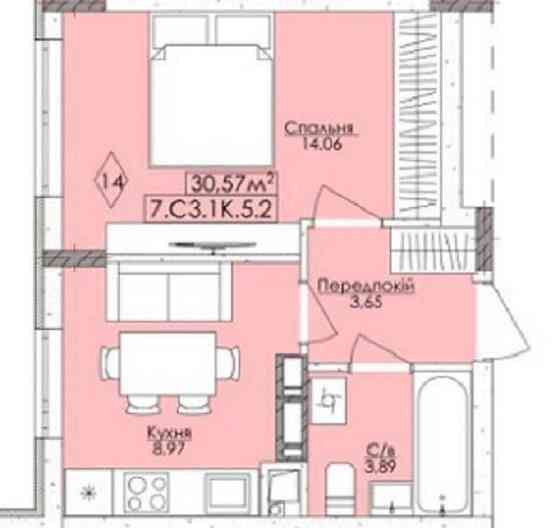 Продаж! 1кім без ремонту по СУПЕР ціні в  ЖК Нова буча! Ирпень