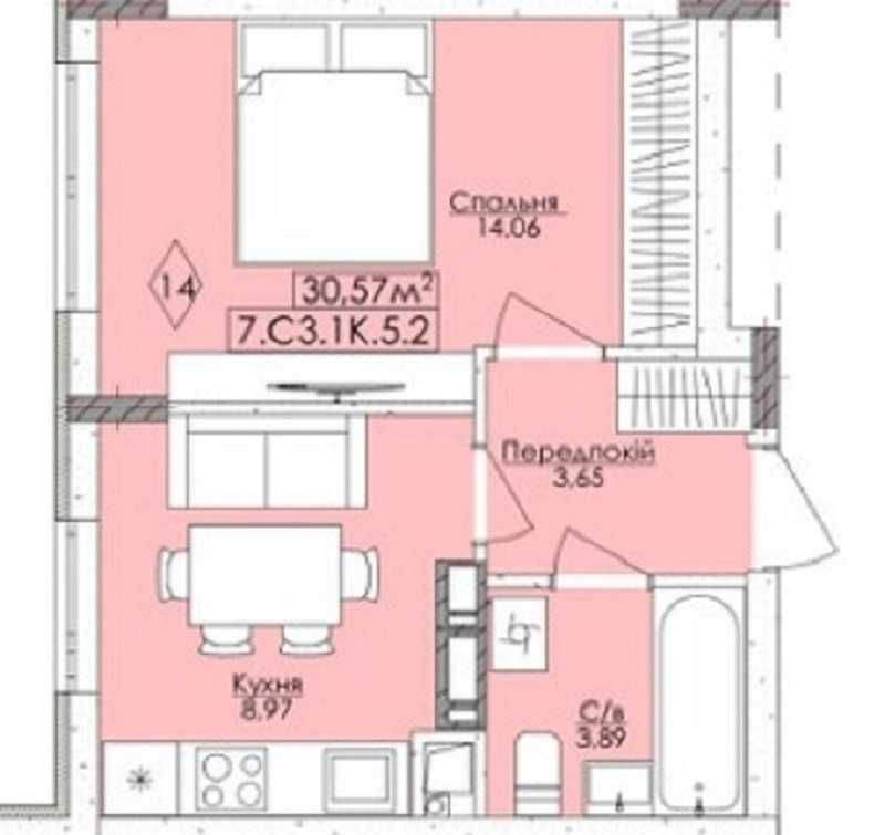 Продаж! 1кім без ремонту по СУПЕР ціні в  ЖК Нова буча! Ирпень - изображение 3