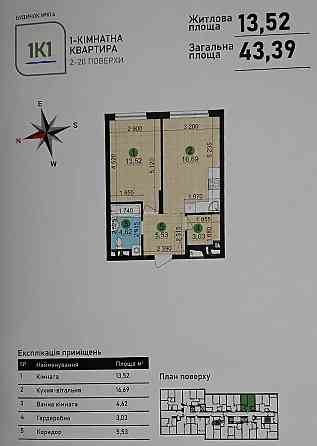 Продам 1-кімнатну квартиру Варшавський 3 EV Київ
