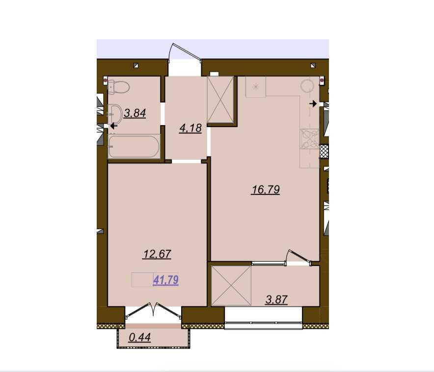 1-кімнатна в ЖК “Молодість Лайф“ | Розстрочка до 24 міс! |ПВ від 30% Ирпень - изображение 2