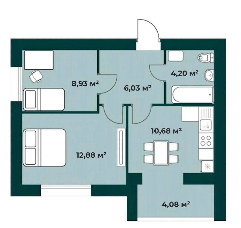 Двокімнатна найнижча ціна Буча - изображение 8
