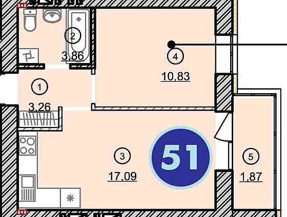 1-кімнатна квартира в ЖК «Атмосфера» | ЄОСЕЛЯ Вишневое