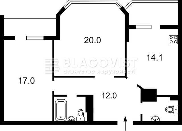 ул Градинского 5 -  2х комн квартира   74   м кв Киев - изображение 4