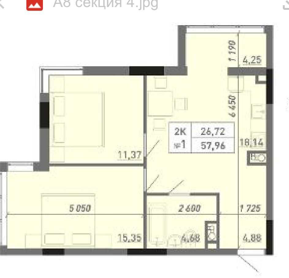 2-кімнатна квартира, Таірово, Акварель 8 Лиманка - изображение 2