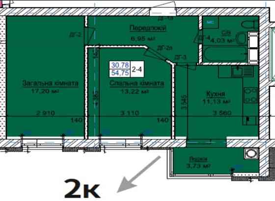 2-к квартира У-Квартал Софиевская Борщаговка