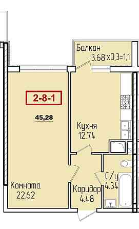 Однокомнатная квартира в 51 жемчужине Фонтанка