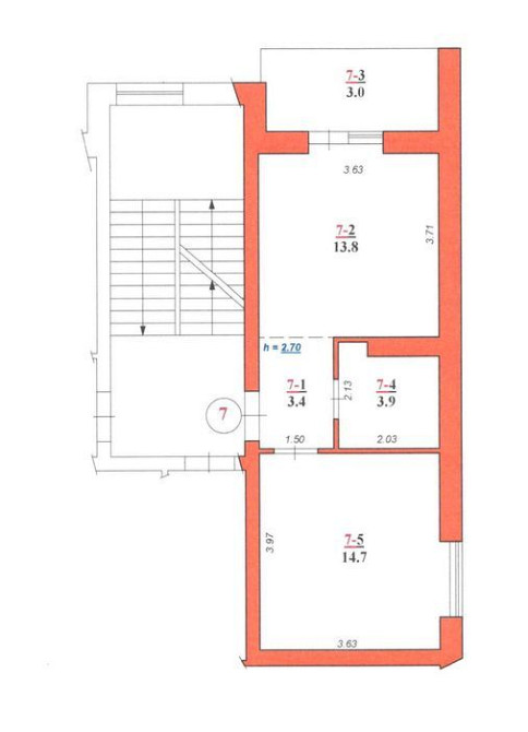 Продаж 1 кімнатна 39 мкв 3 Поверх Винники Львів секція 10 Винники - зображення 7
