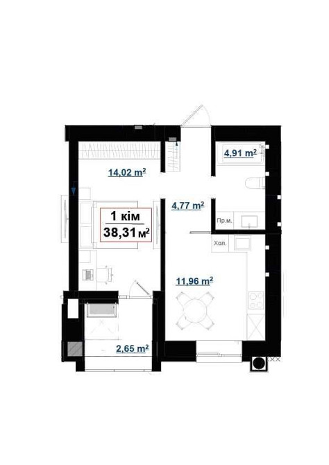 Сучасна 1-кім. ЖК GREEN PARK від забудовника БК Ярковиця BalKon Group Івано-Франківськ - зображення 3