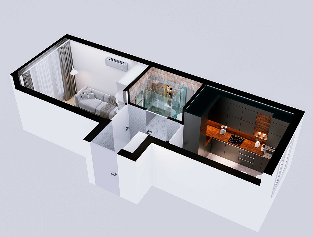 Купити Однокімнатну Квартиру 23.27 кв.м. | Новобудова | Без Комісії Софиевская Борщаговка - изображение 1