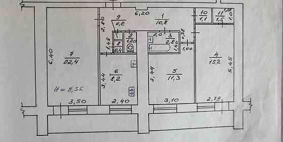 Продам 3-кімн. квартиру просп. Аерокосмічний Харьков