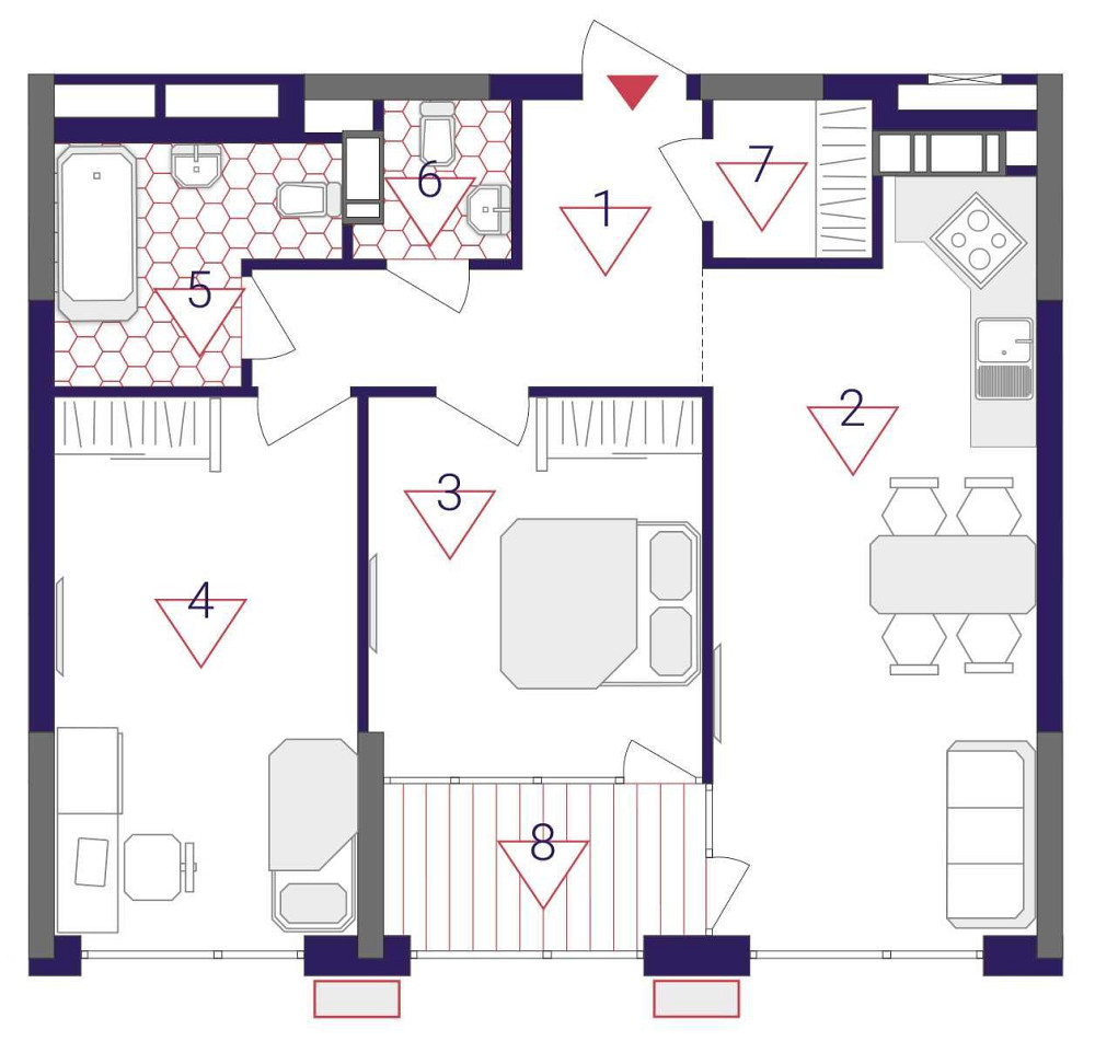 2к квартира, 72,77 м2, ЖК Грейт (Great), вид на Дніпро.  Без%. Київ - зображення 7