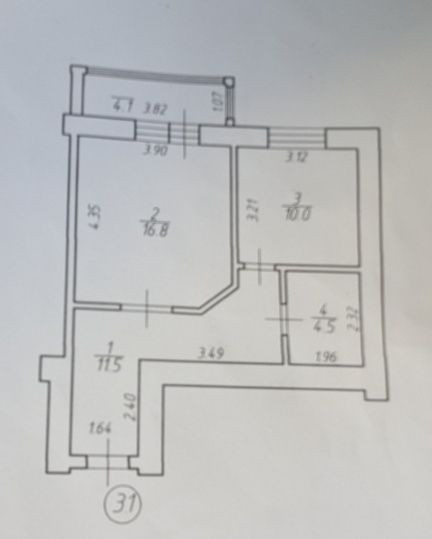 Продаж великої 1 кімн квартири, зданий будинок, вул.Хіміків, Пасічна Івано-Франківськ - зображення 3
