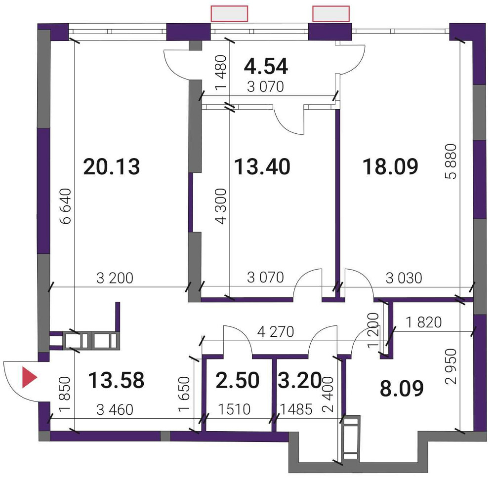 3к квартира 83,53 м2, ЖК Грейт (Great), 8 буд., 2с7б, 23 поверх. Без%. Київ - зображення 4