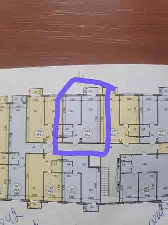 Продаж 1-к новобудова  46 м кв ,готова ,щоб робити ремонт ЖКПАРК Сайд Скнилов 