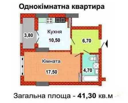 вул. Велика Китаївська, 59, 41м2 з ремонтом Київ