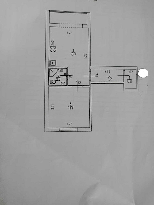 Продаж. Оболонський пр-т, 34-а, велика 1кімнатна з ремонтом Київ - зображення 3