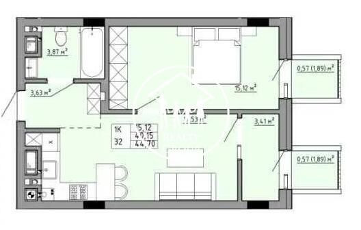 Вигідна пропозиція. В сучасному ЖК. Однокімнатна+Студія ГазКотел А11 Львов - изображение 4