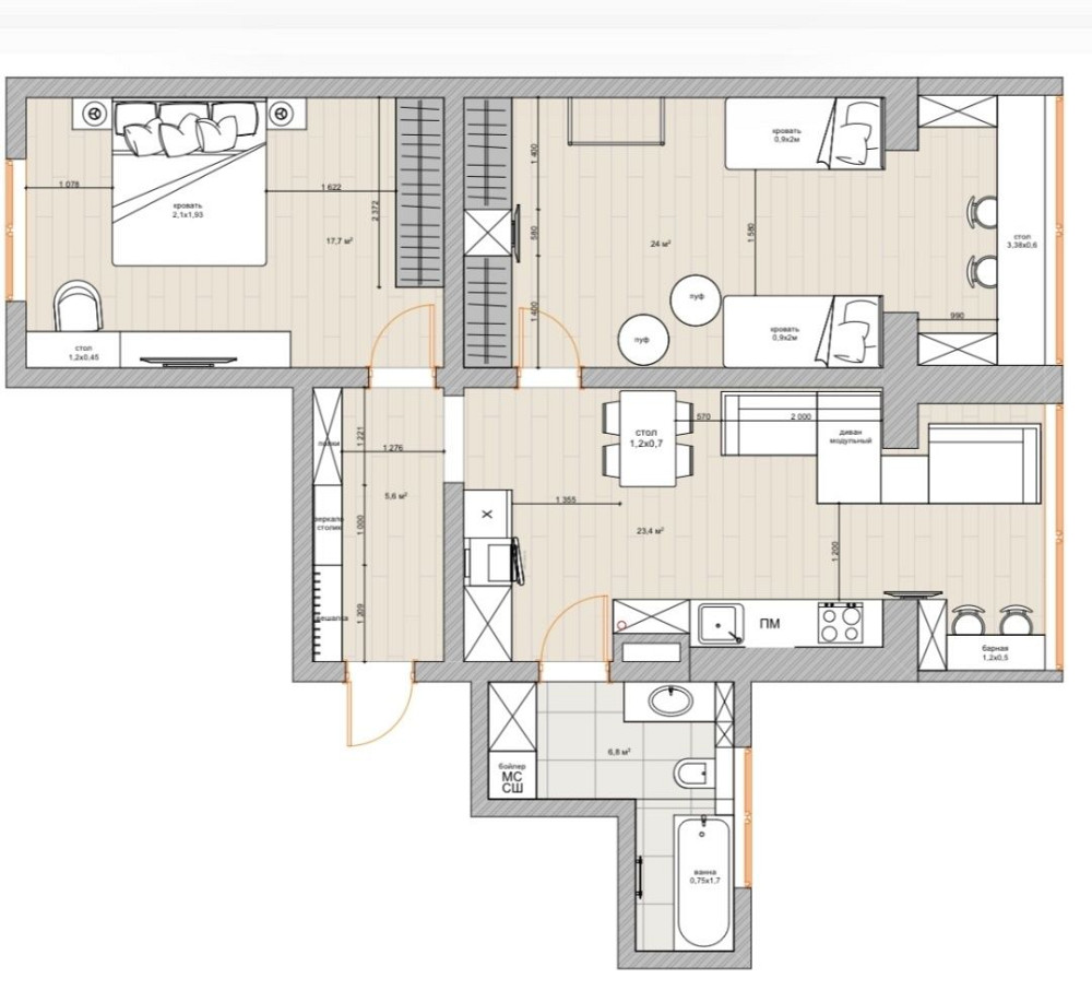 Перша здача! Видова 2к квартира 78м2 Пісочин мобіль Харків річка ліс Песочин - изображение 2