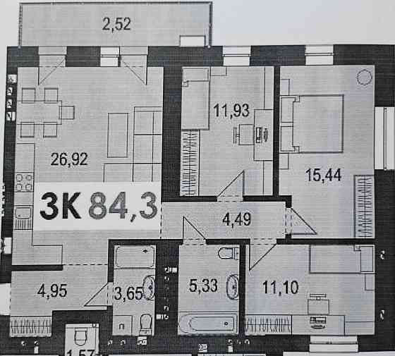 Продаж 3к квартири в ЖК Квартал Краківський Вовчинець