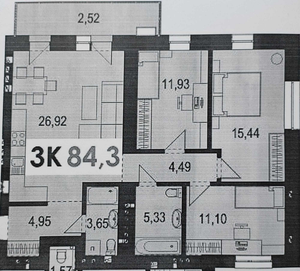 Продаж 3к квартири в ЖК Квартал Краківський Вовчинець - зображення 5